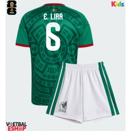 Mexico Erik Lira #6 Thuis tenue Kids WK 2026 Korte Mouw (+ Korte broeken)